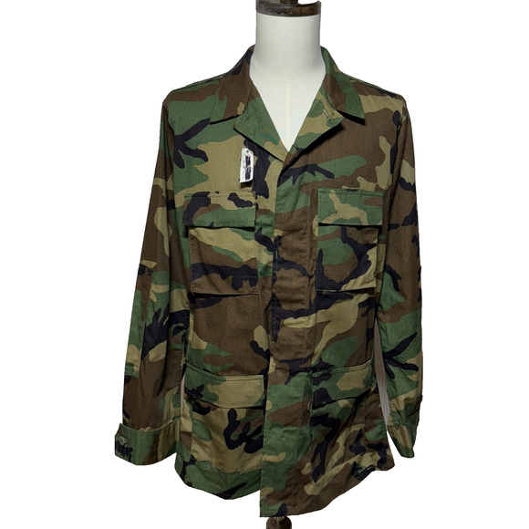 US Military Jacket Mens Medium X-Long Woodland Camo Combat Field NWT - Picture 1 of 9